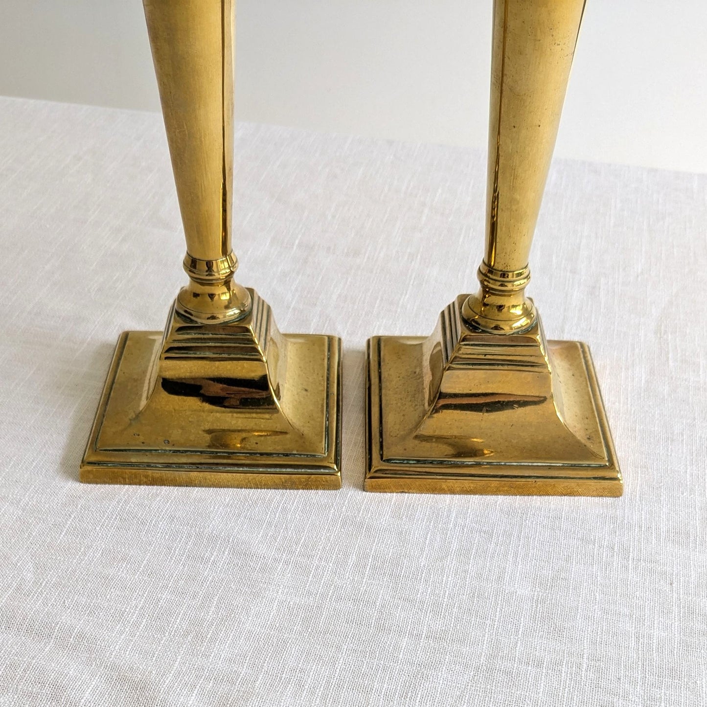 Antique Square Base Candlesticks