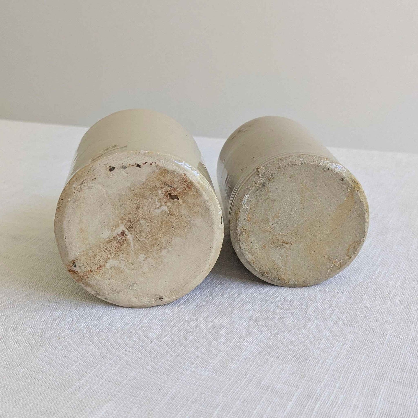 Antique Stoneware Bottle Pair