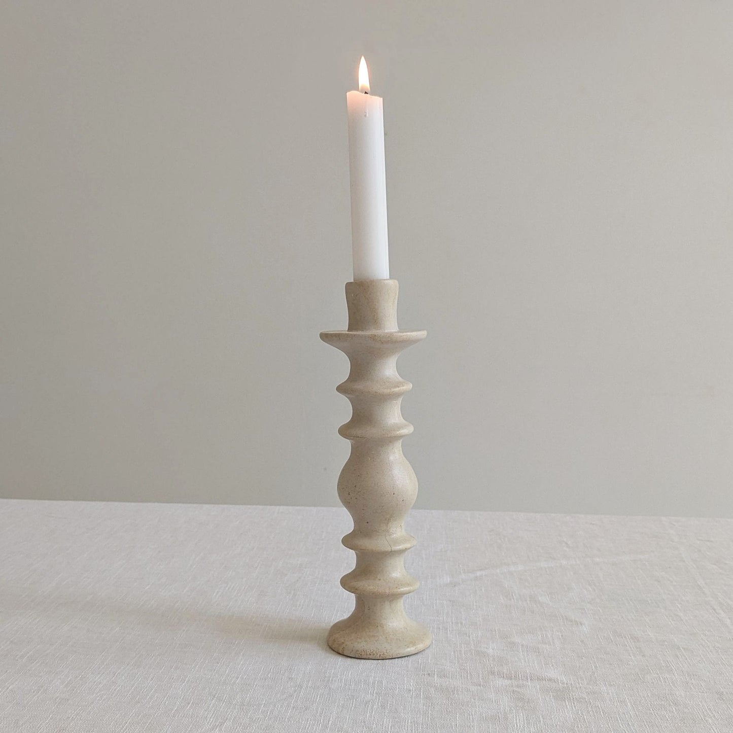 Sculptural Soapstone Candlestick