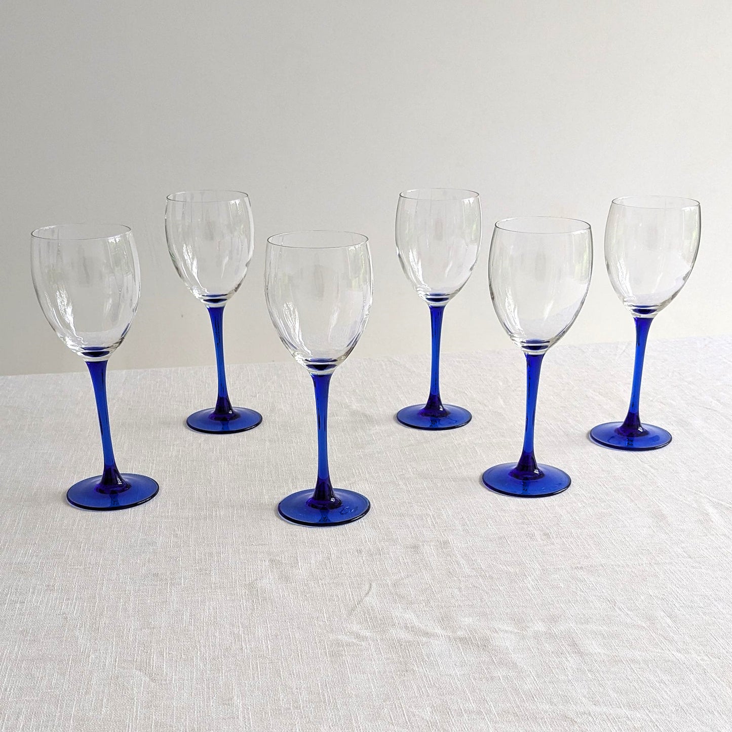 French Blue Wine Glasses
