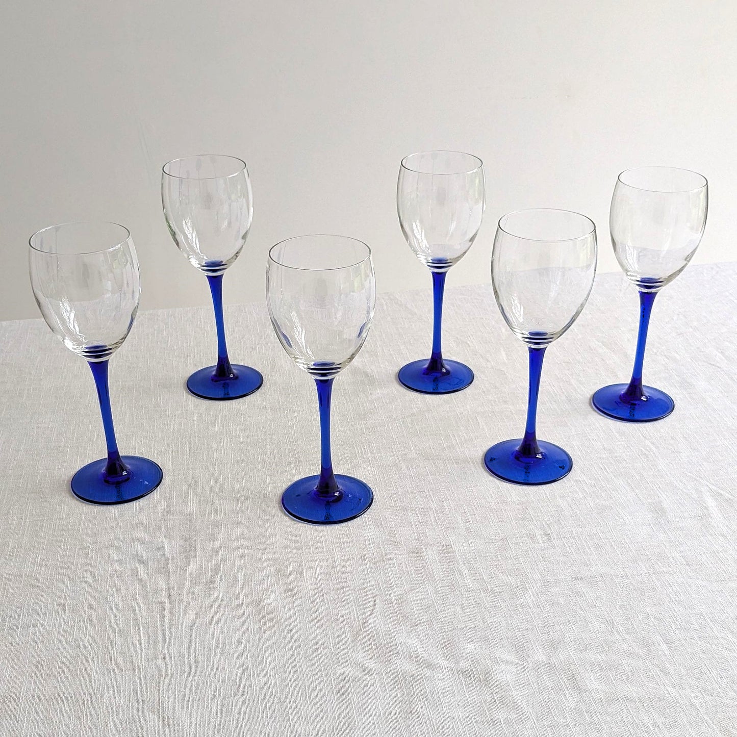 French Blue Wine Glasses