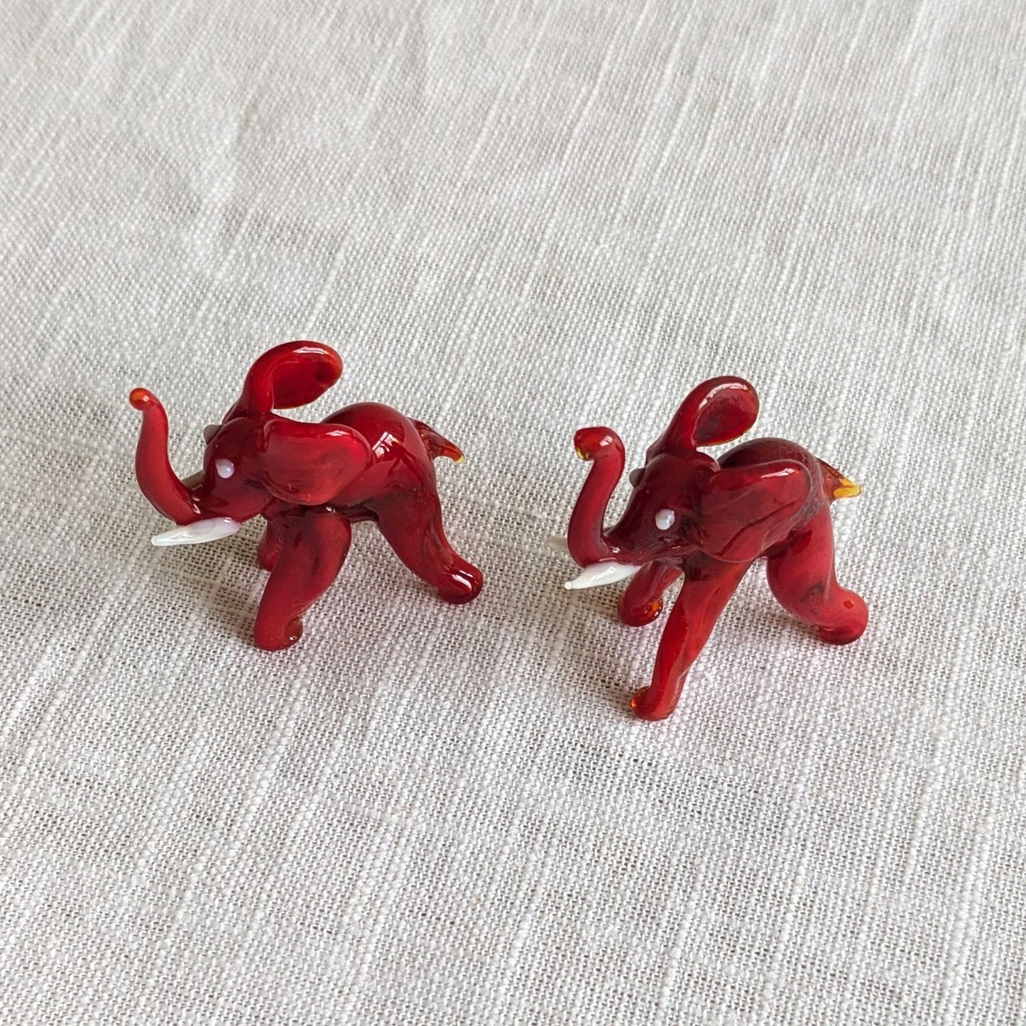 Tiny Murano Glass Elephants