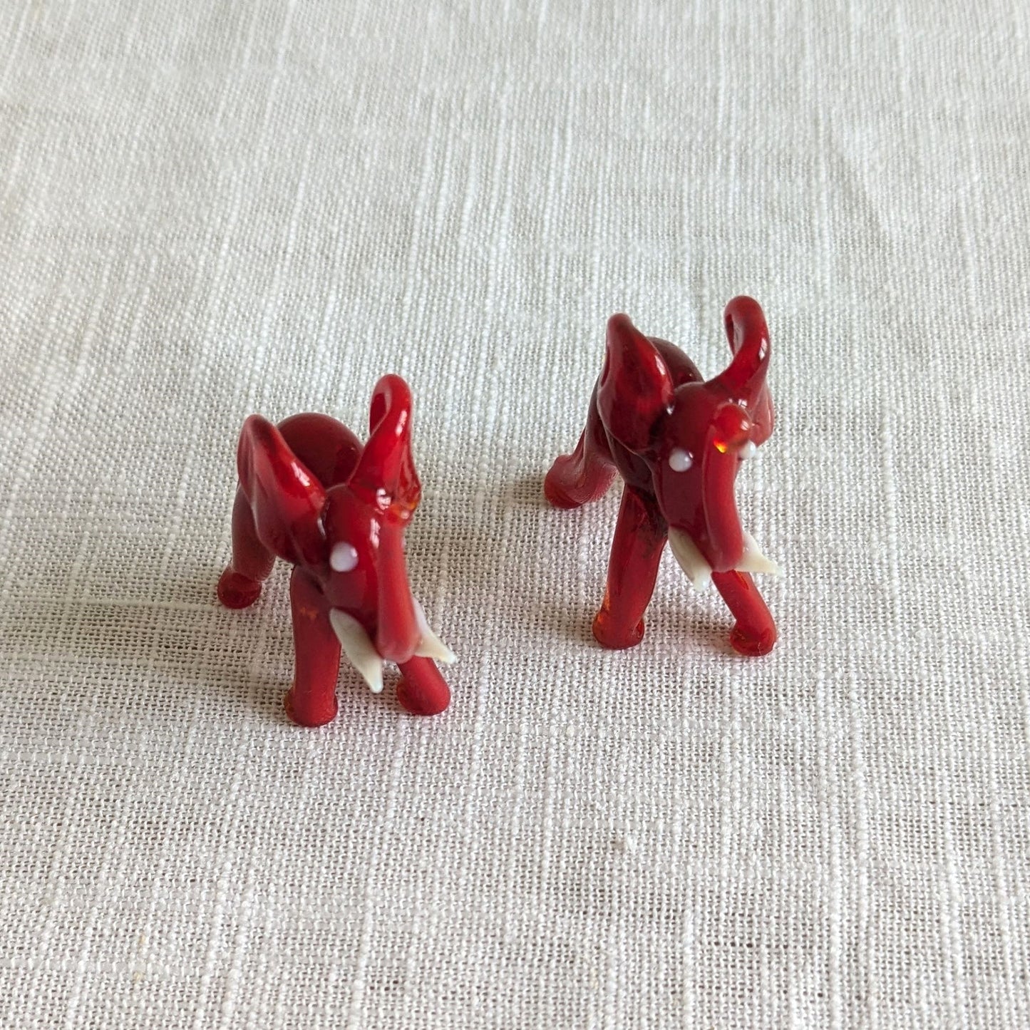 Tiny Murano Glass Elephants