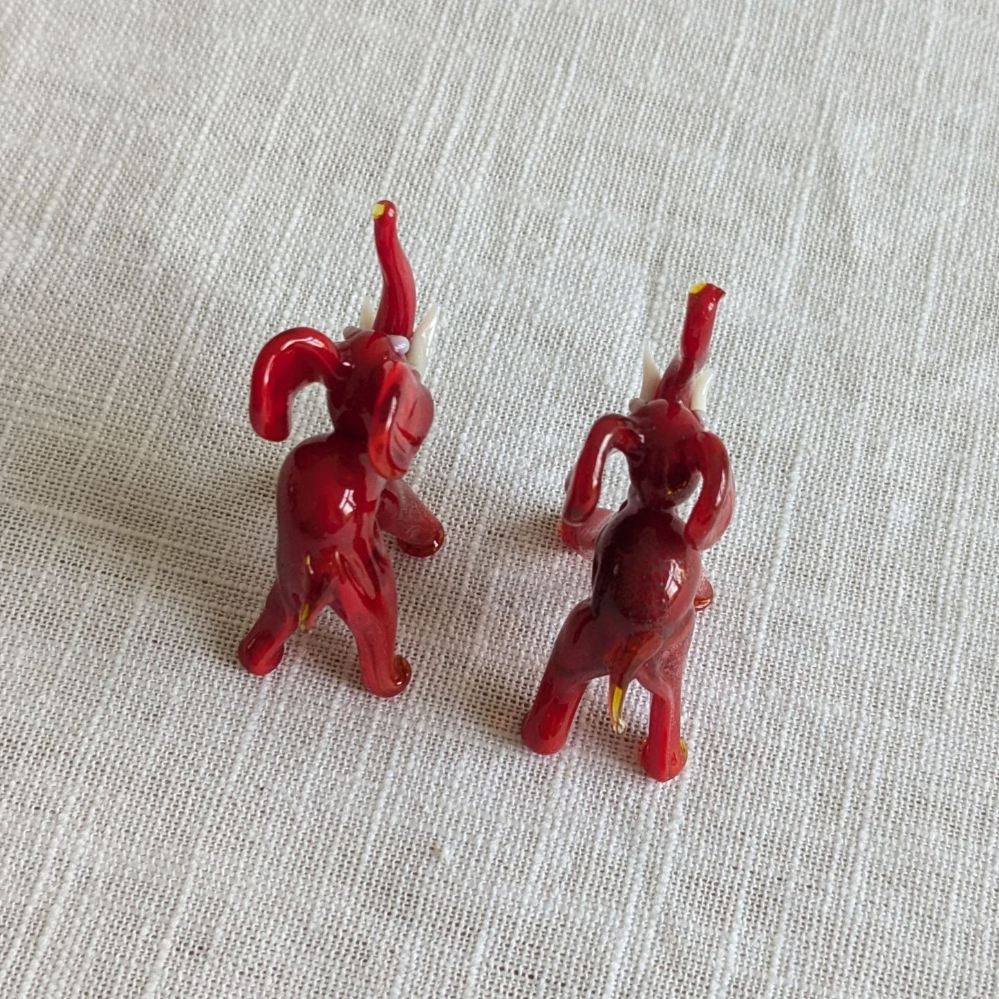 Tiny Murano Glass Elephants
