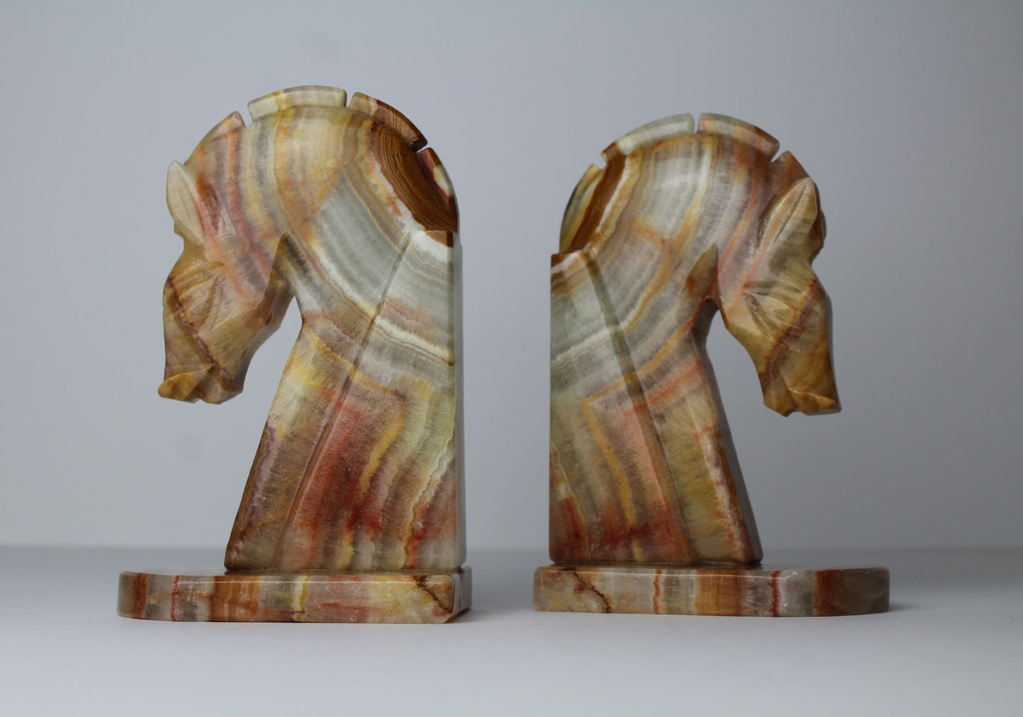 Onyx Horse Head Bookends