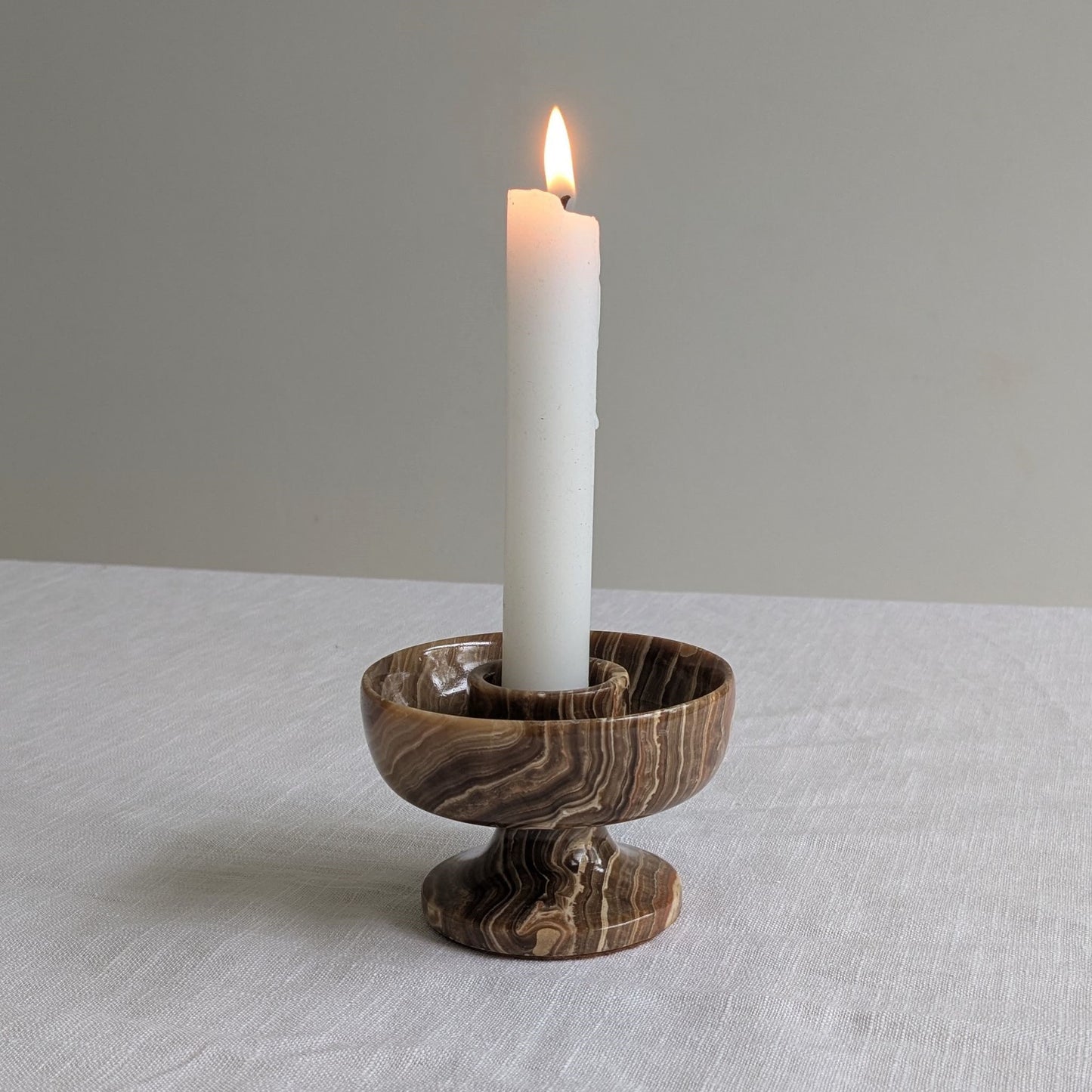 Onyx Pedestal Candle Holder