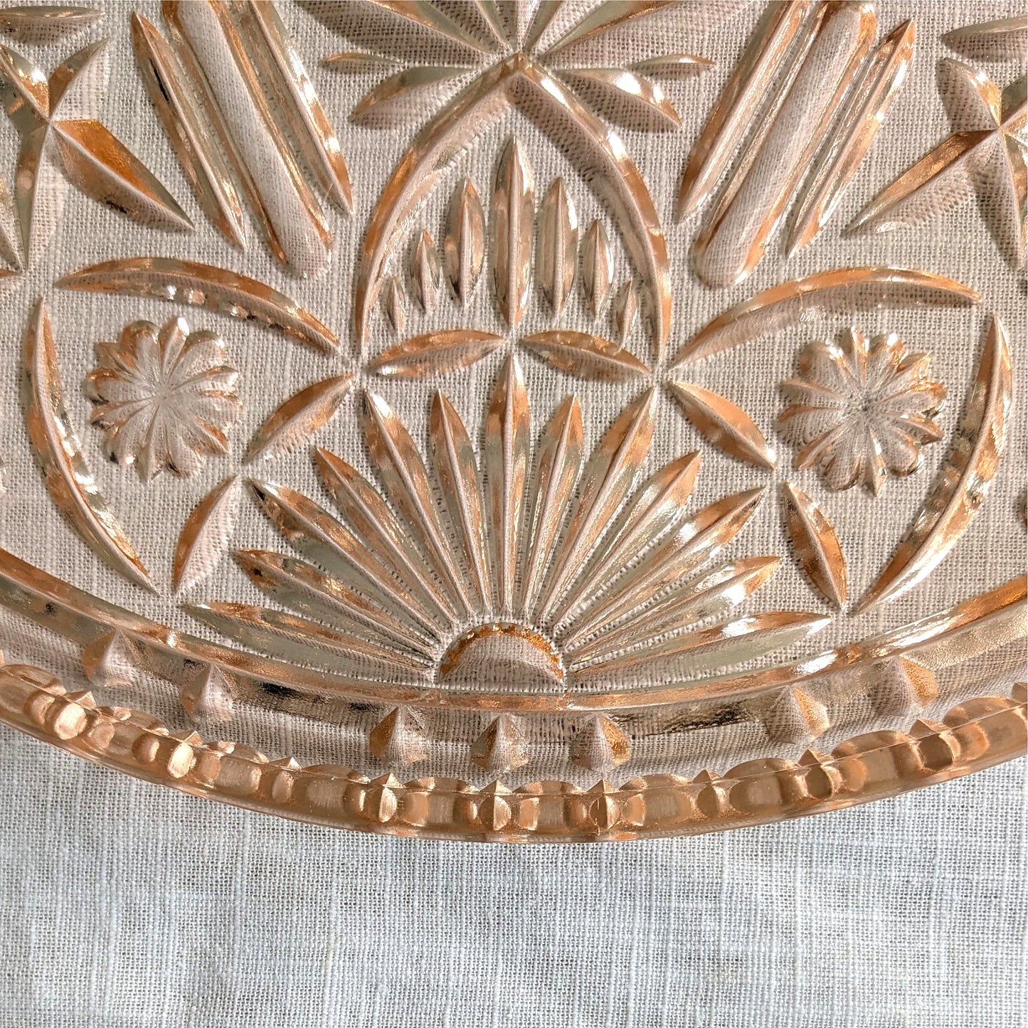 Pink Glass Shaped Tray