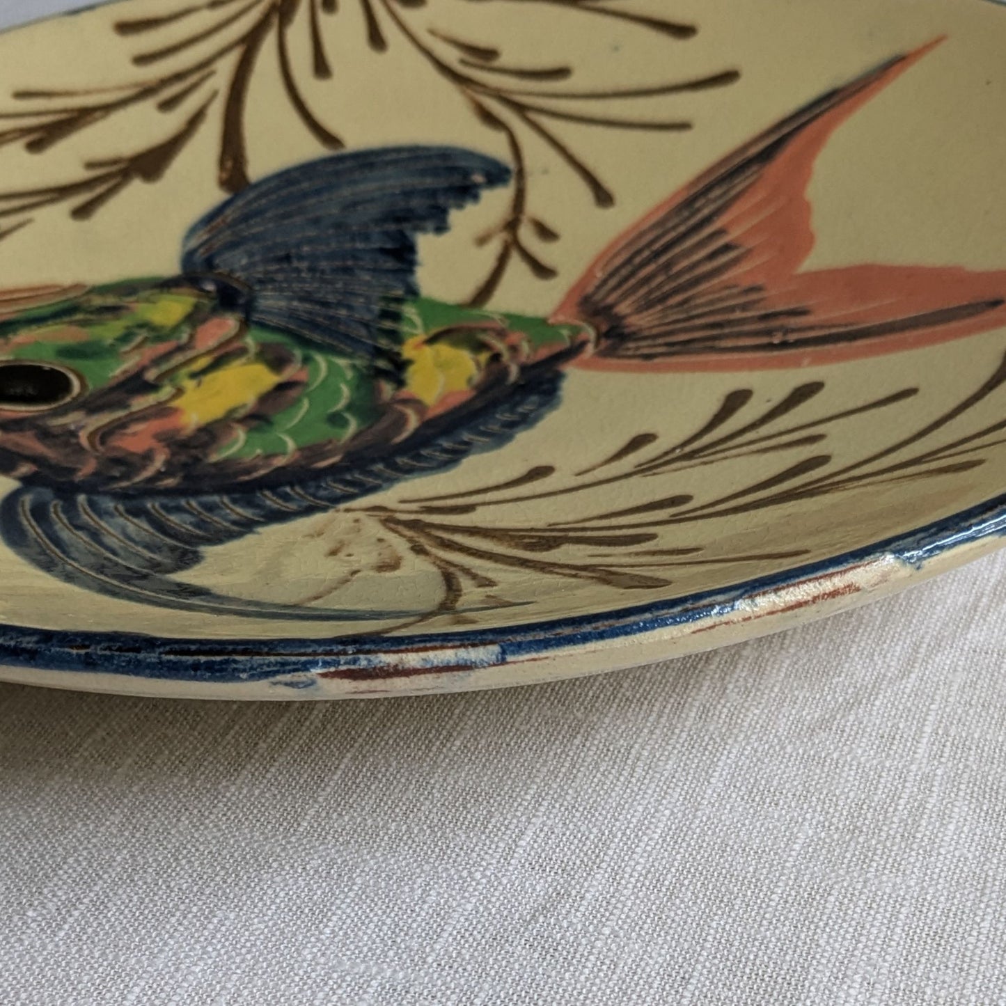 Spanish Blue Fish Plate