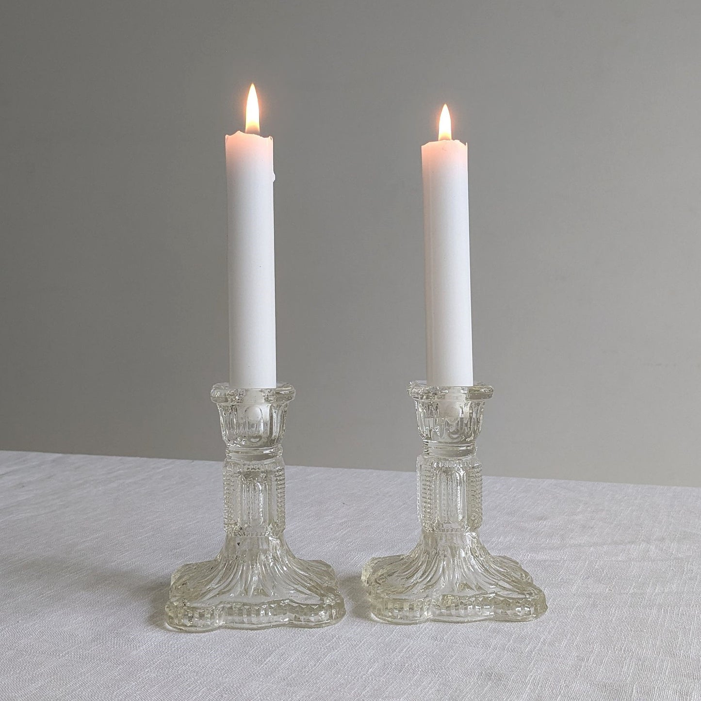 Scalloped Base Candlesticks