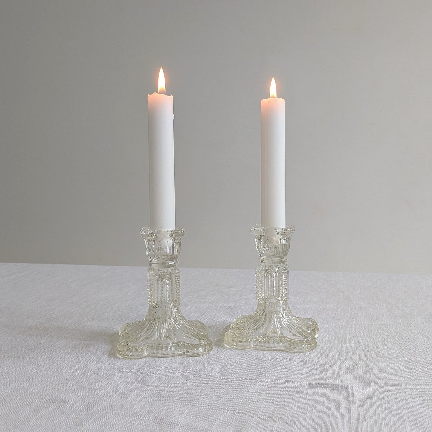 Scalloped Base Candlesticks