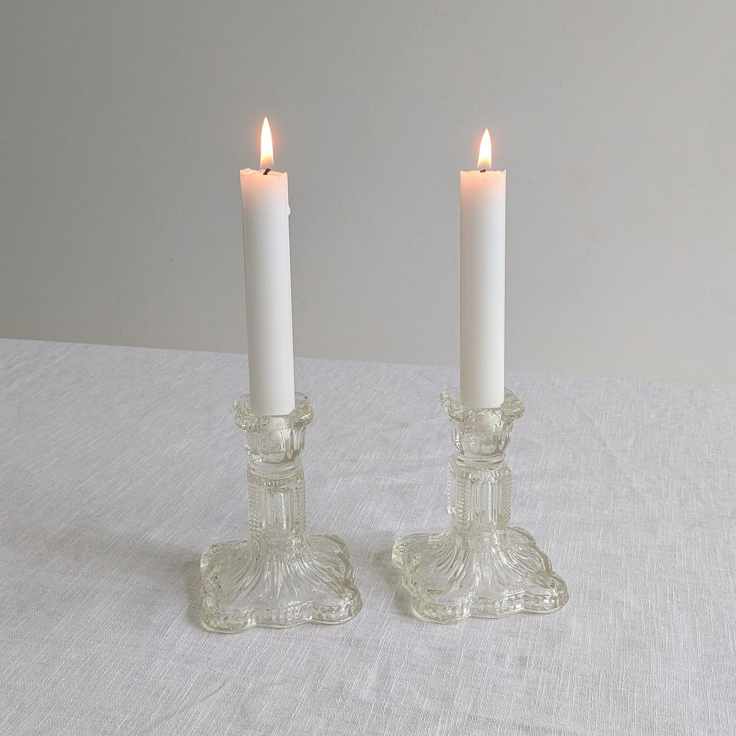 Scalloped Base Candlesticks