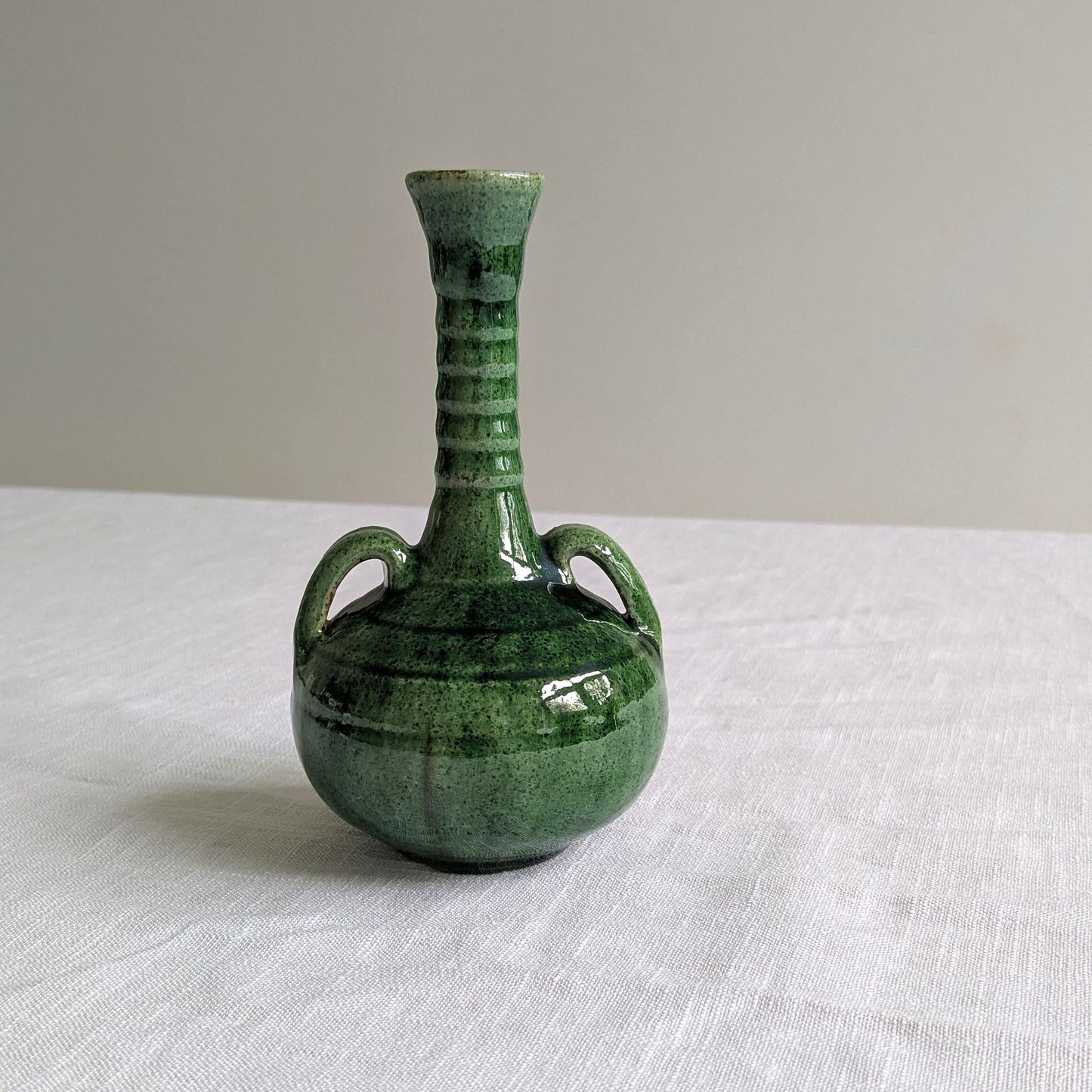 Spanish Green Glaze Vase