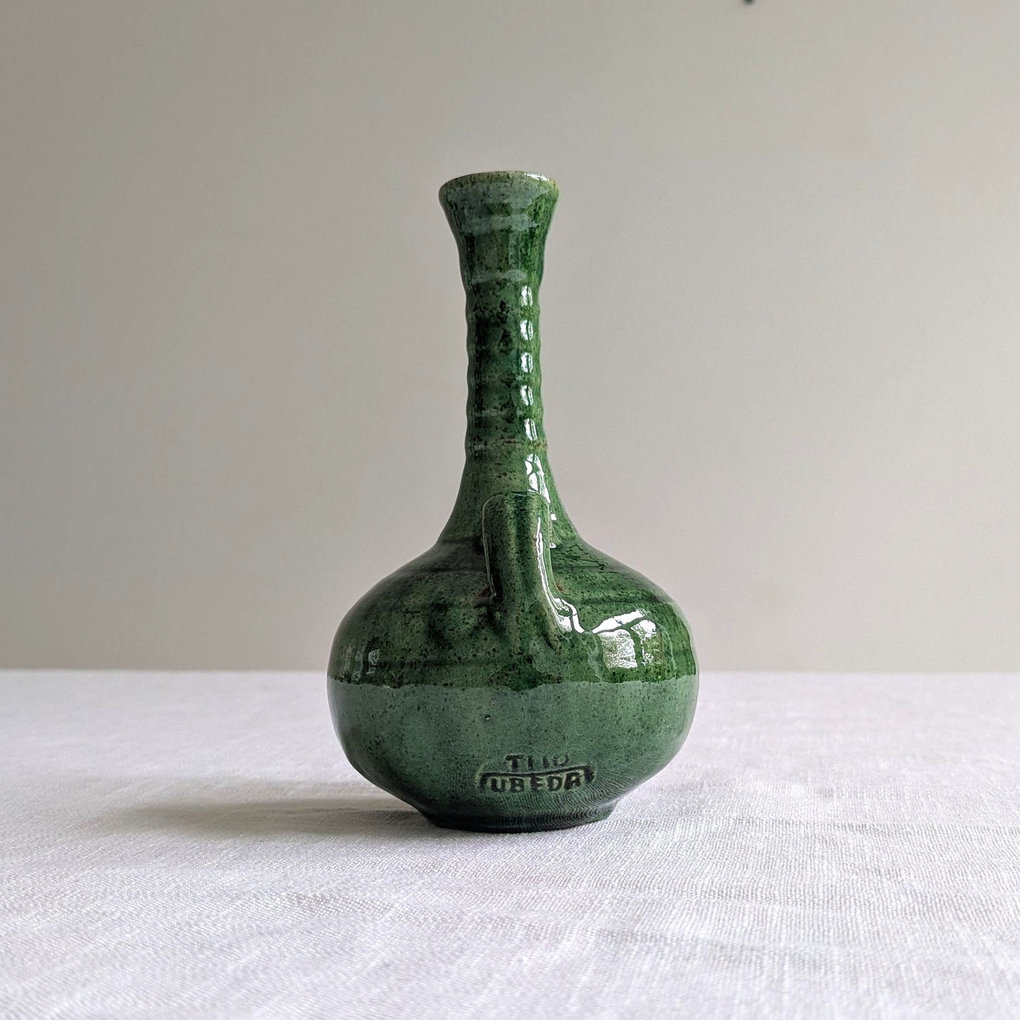 Spanish Green Glaze Vase
