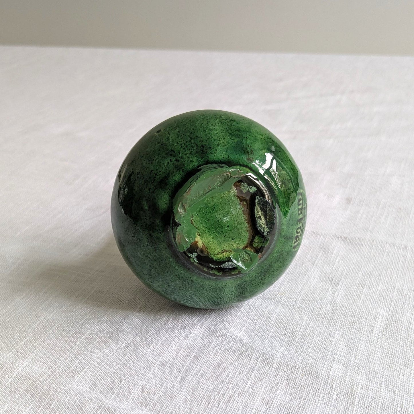 Spanish Green Glaze Vase