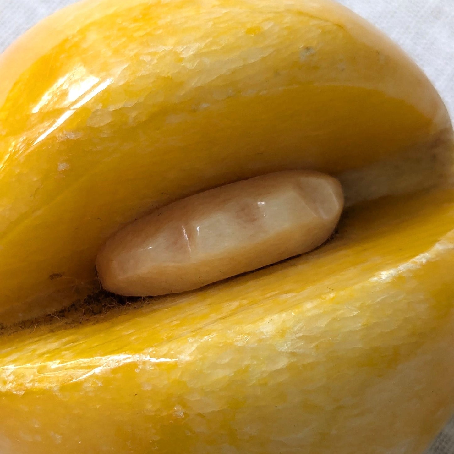 Mid Century Alabaster Peach