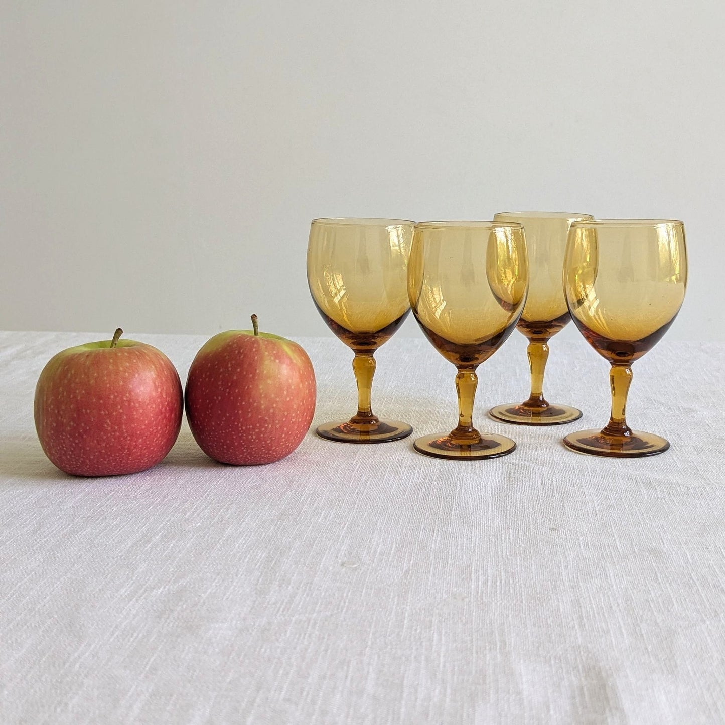 Mid Century Amber Glasses
