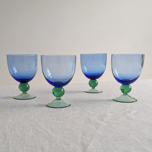 Art Glass Wine Goblets