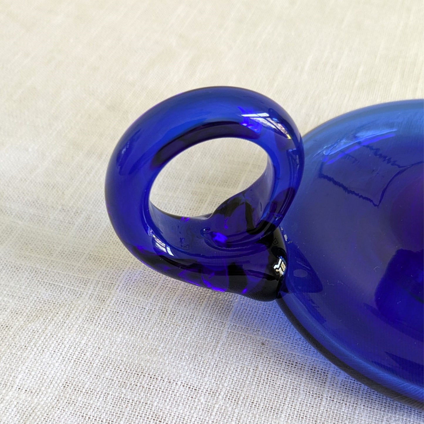 Blue Glass Chamberstick