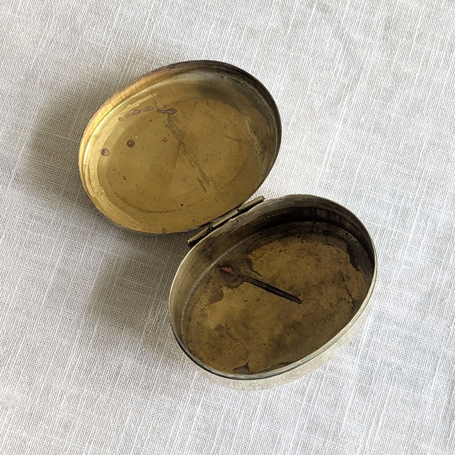 Oval Brass Trinket Box
