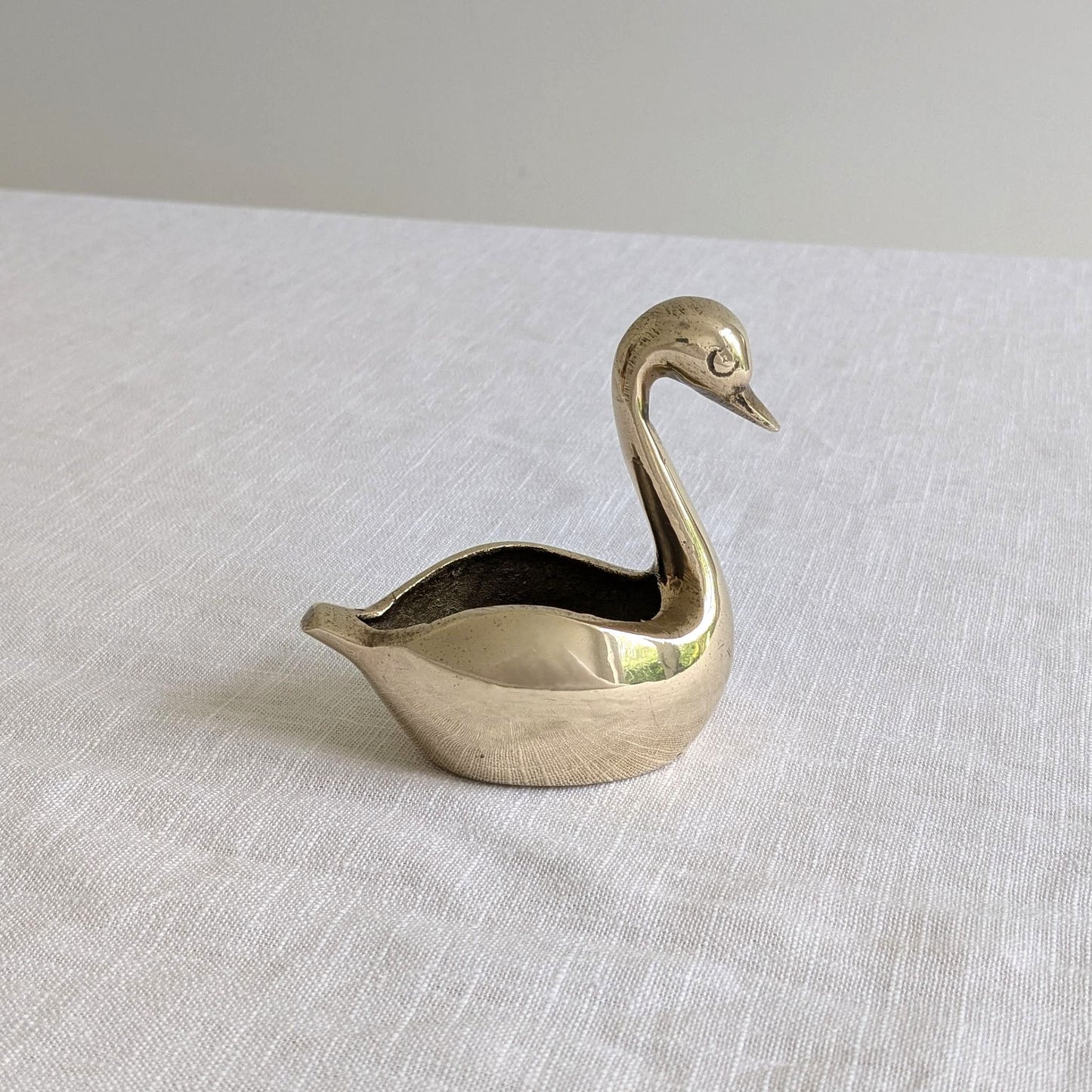 Brass Swan Trinket Dish
