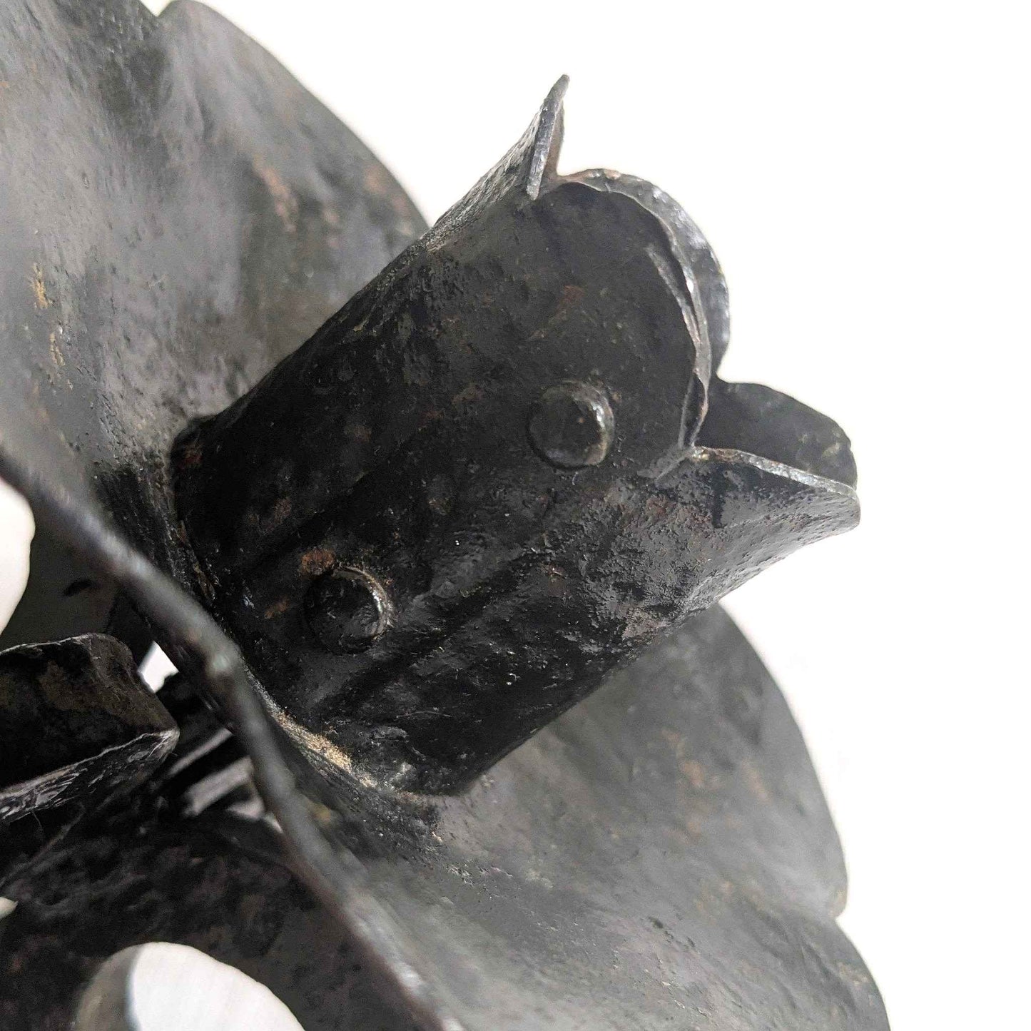 Brutalist Wrought Iron Candlestick