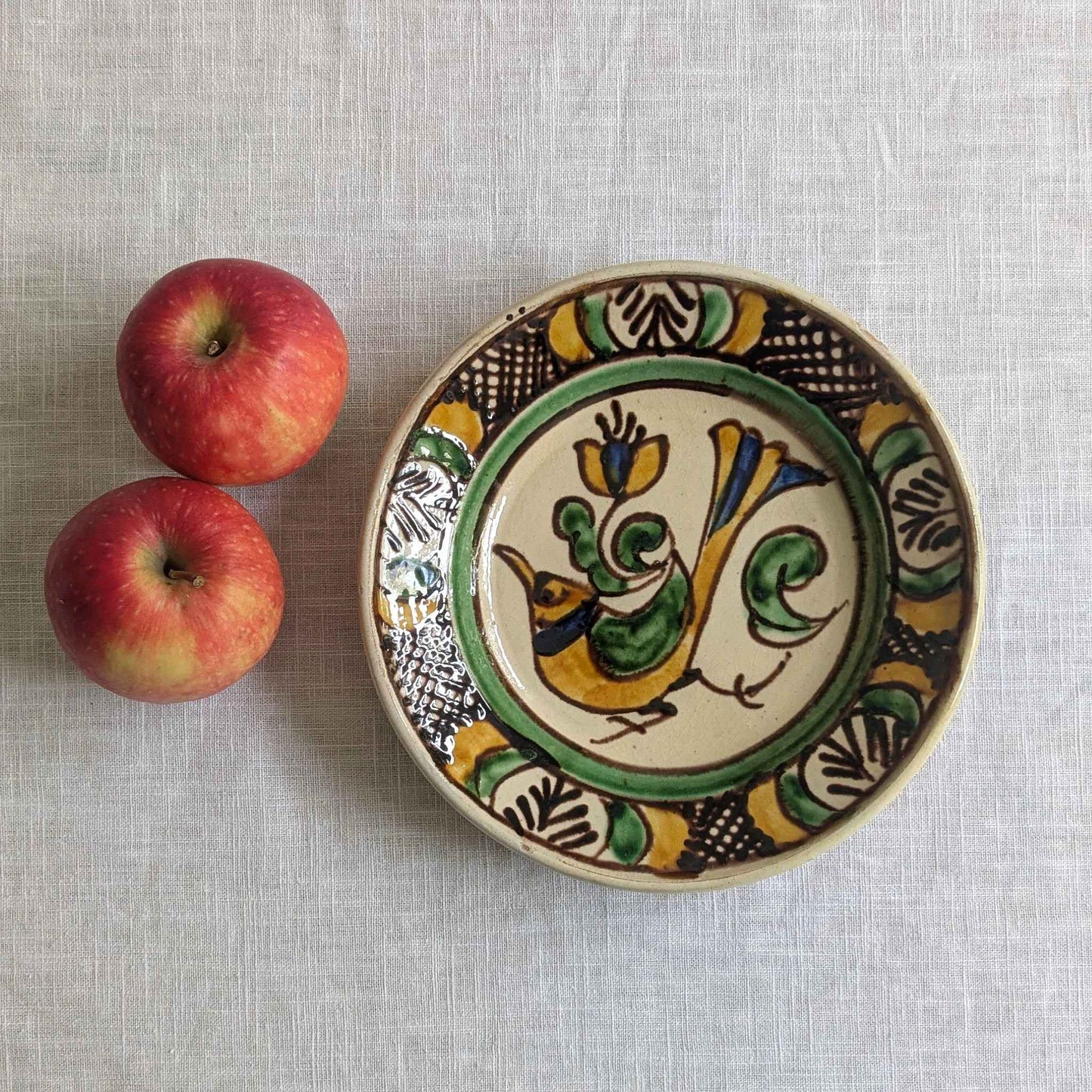 Korond Pottery Bird Plate