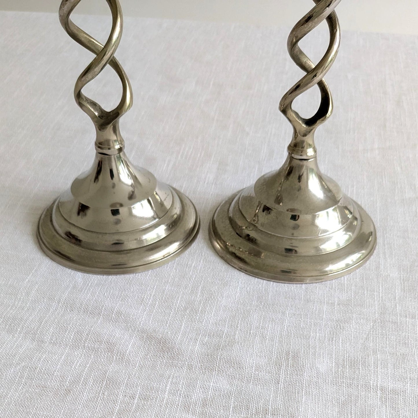Metal Barley Twist Candlesticks