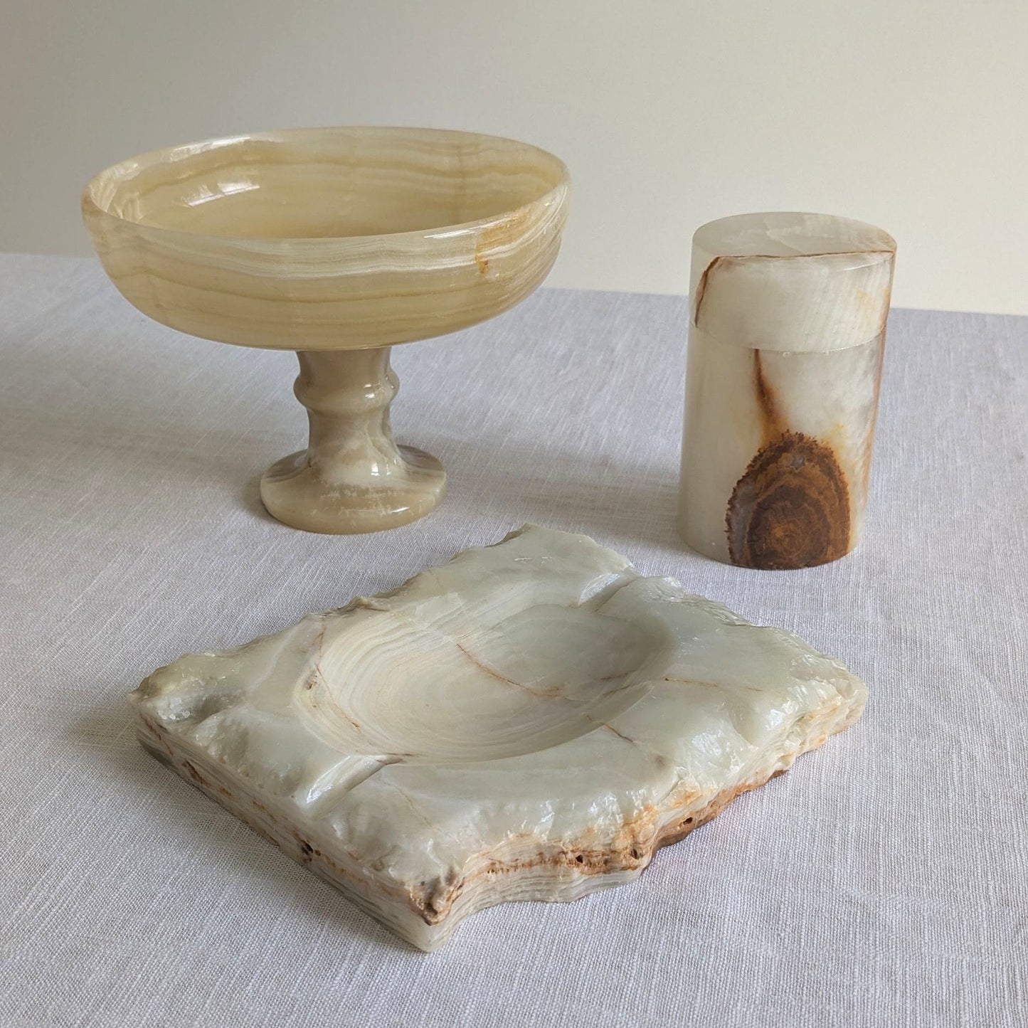 Large Onyx Pedestal Dish