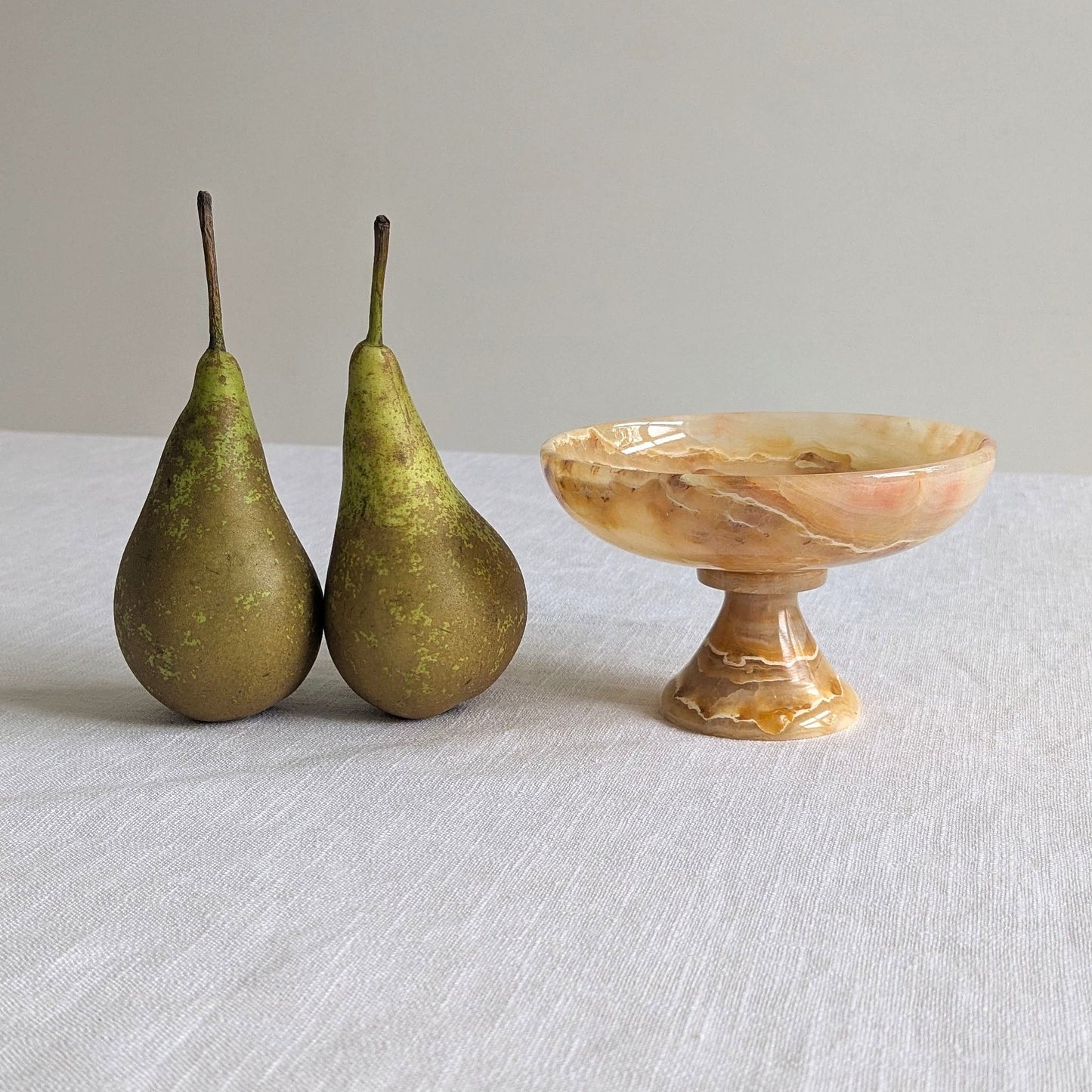 Peachy Onyx Pedestal Dish