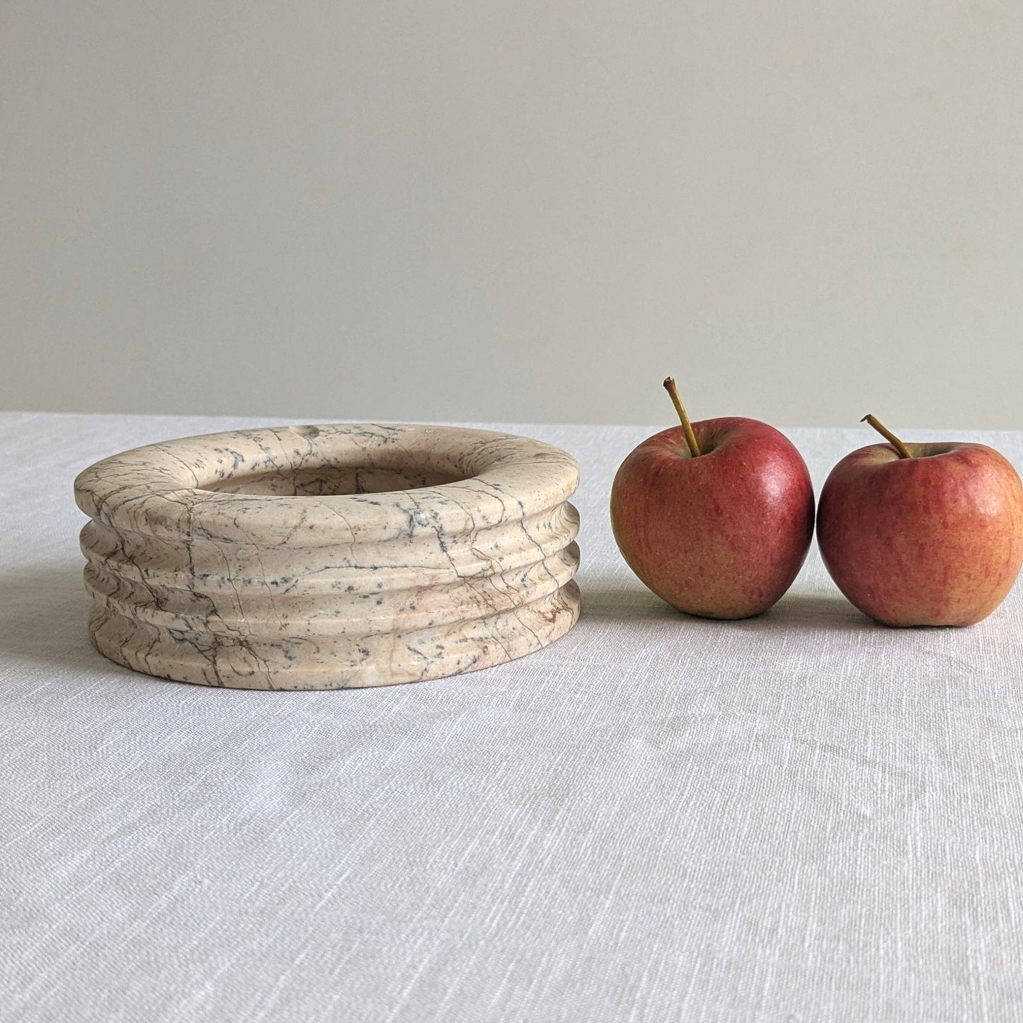 Mid Century Ribbed Marble Ashtray