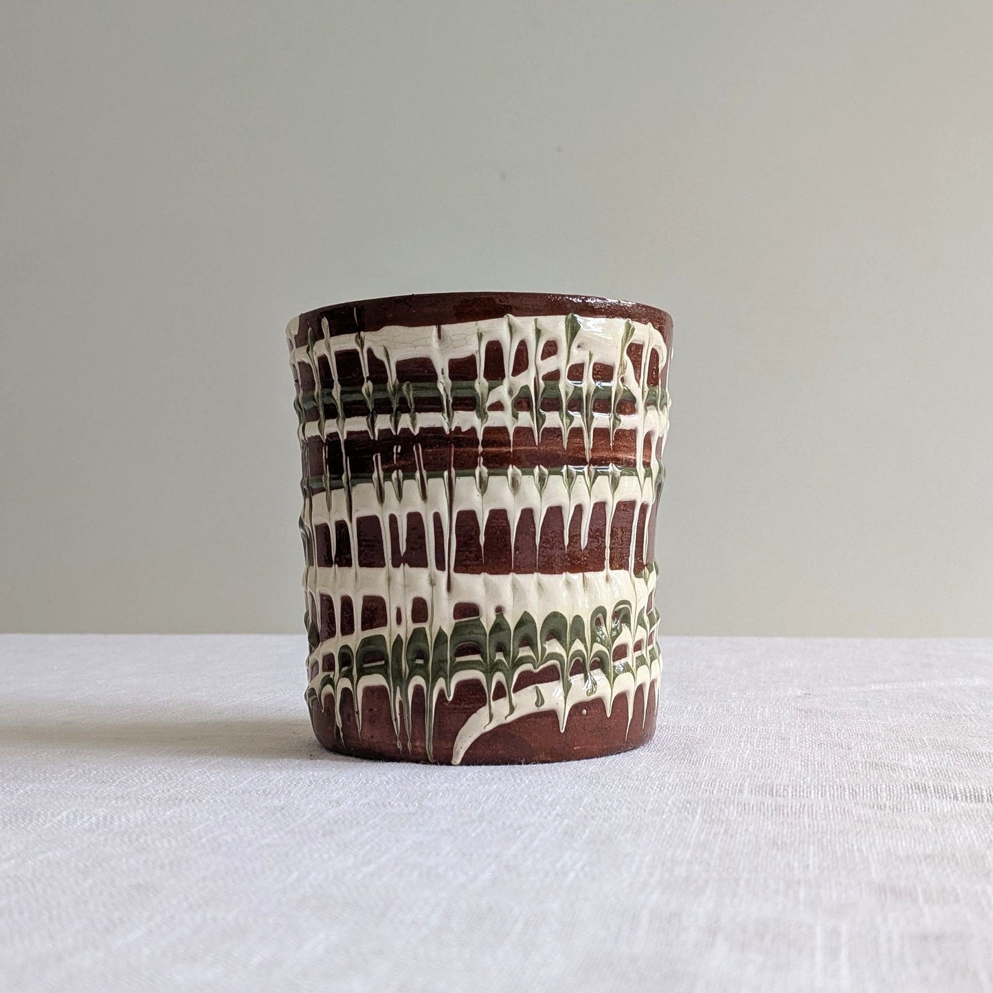 1960s Combed Design Jar