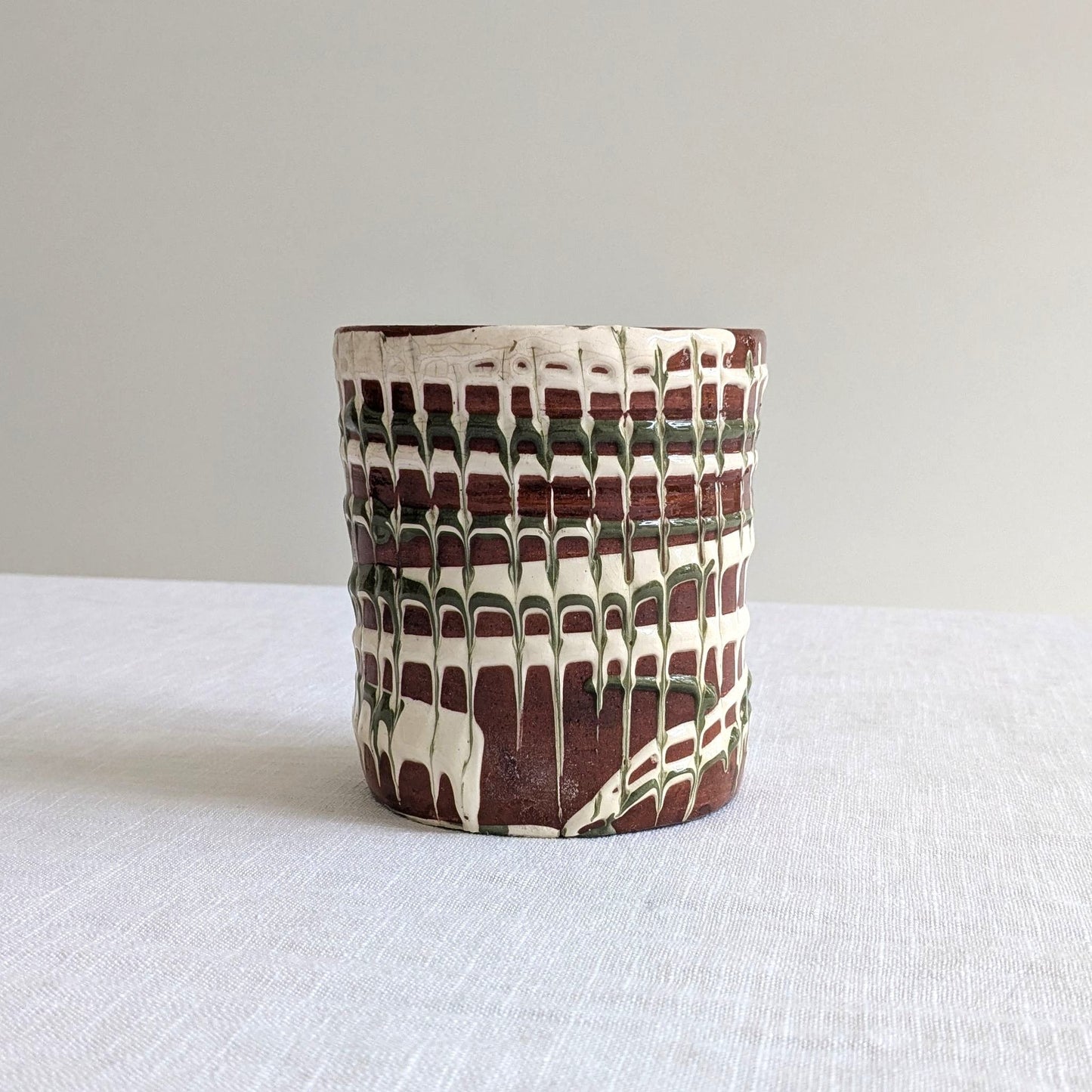 1960s Combed Design Jar