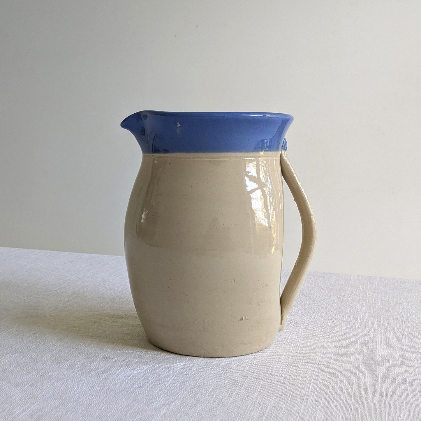 Stoneware Blue Top Pitcher