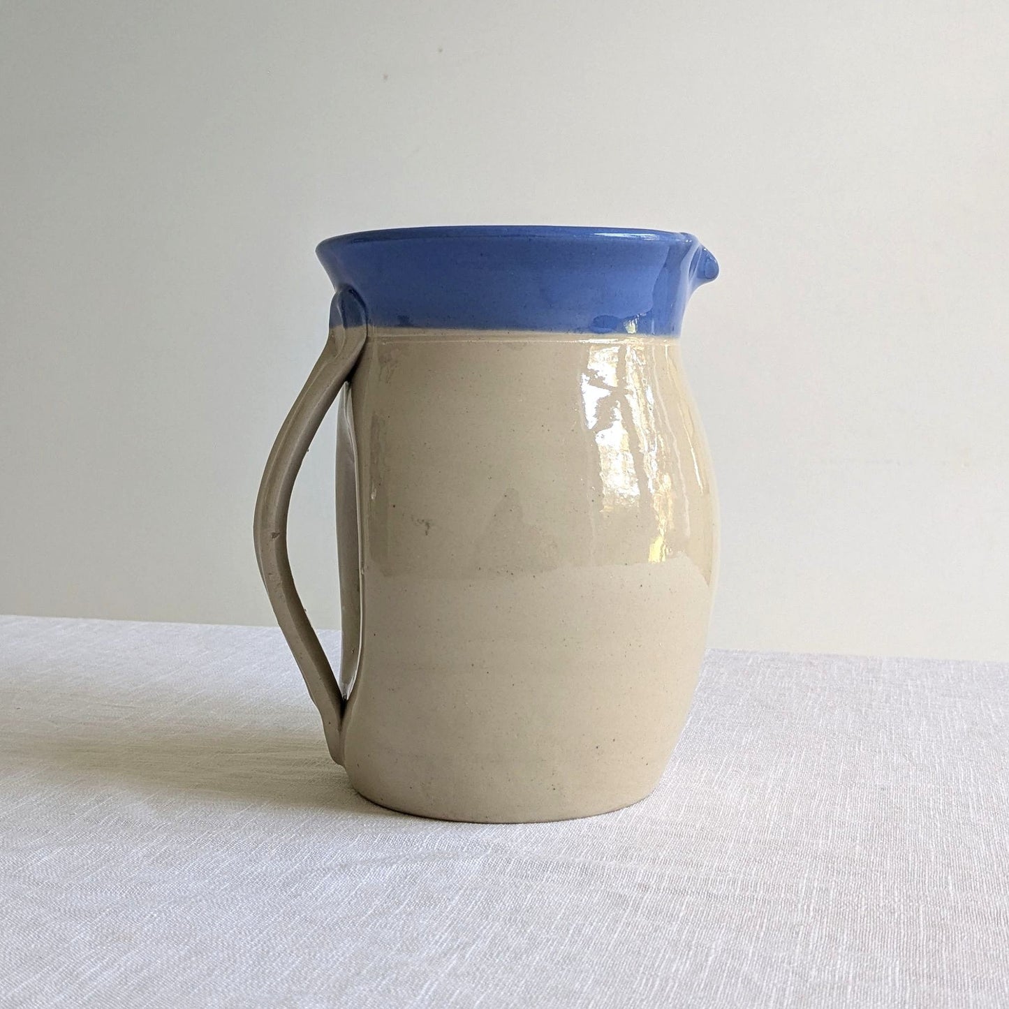 Stoneware Blue Top Pitcher