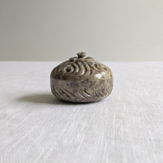 Carved Soapstone Pot