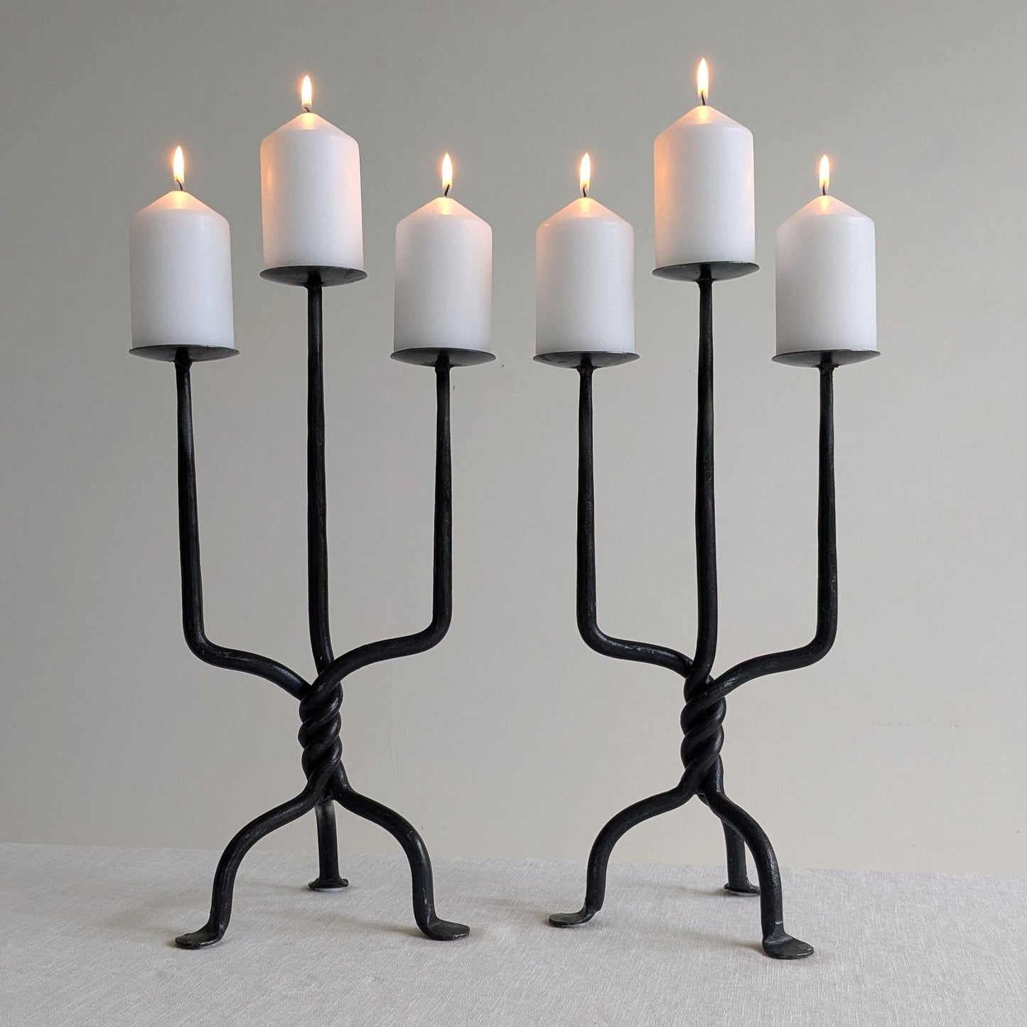 Brutalist Twist Stem Candelabra