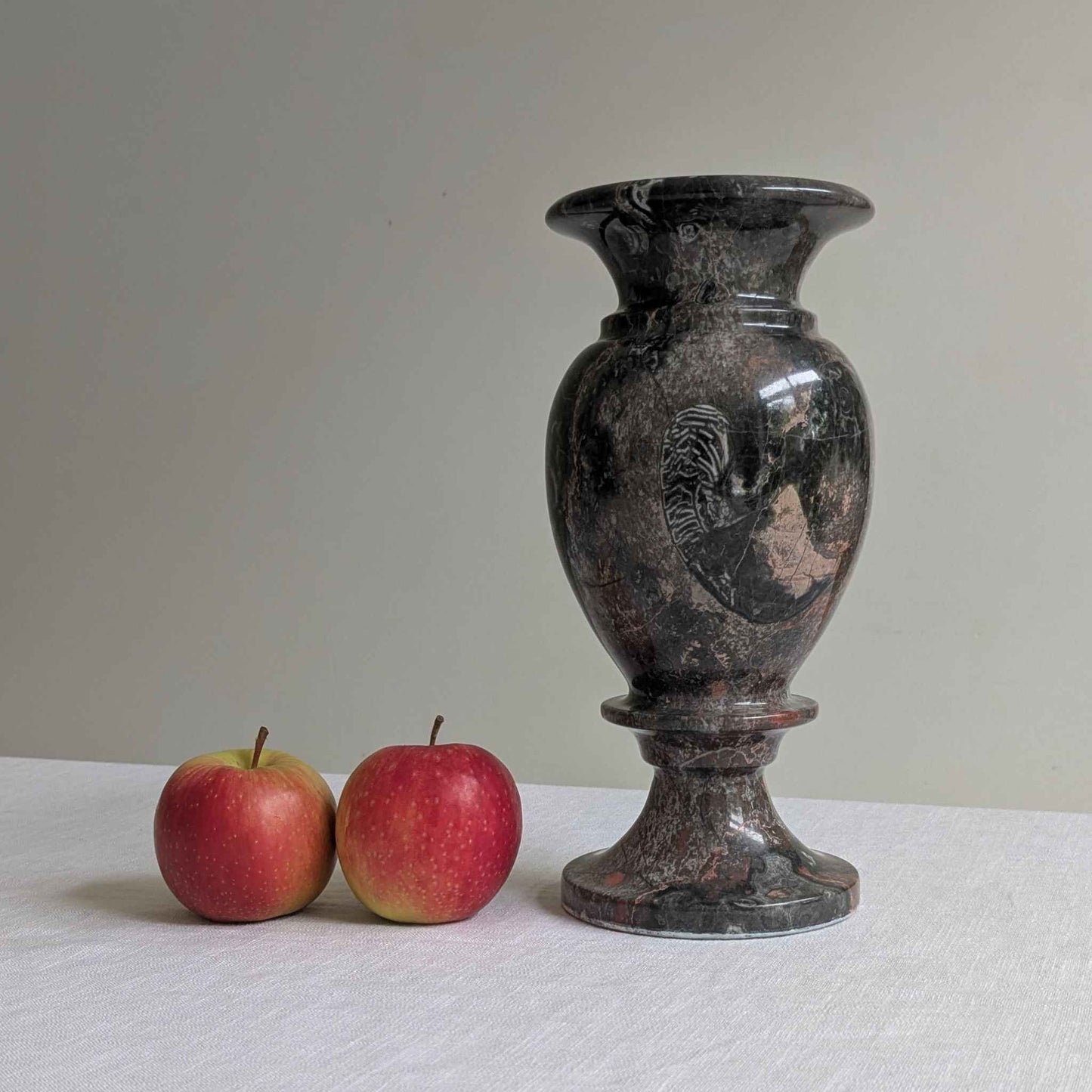 XL Dark Fossil Stone Vase