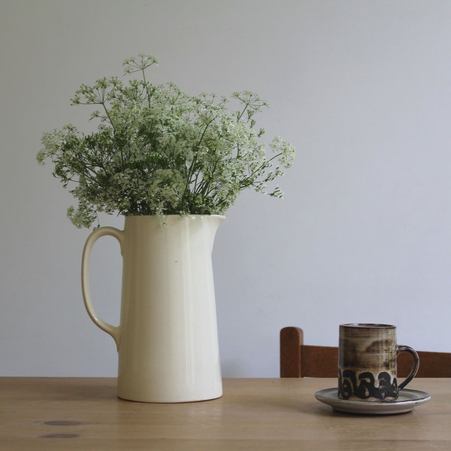 Tall Creamware Jug