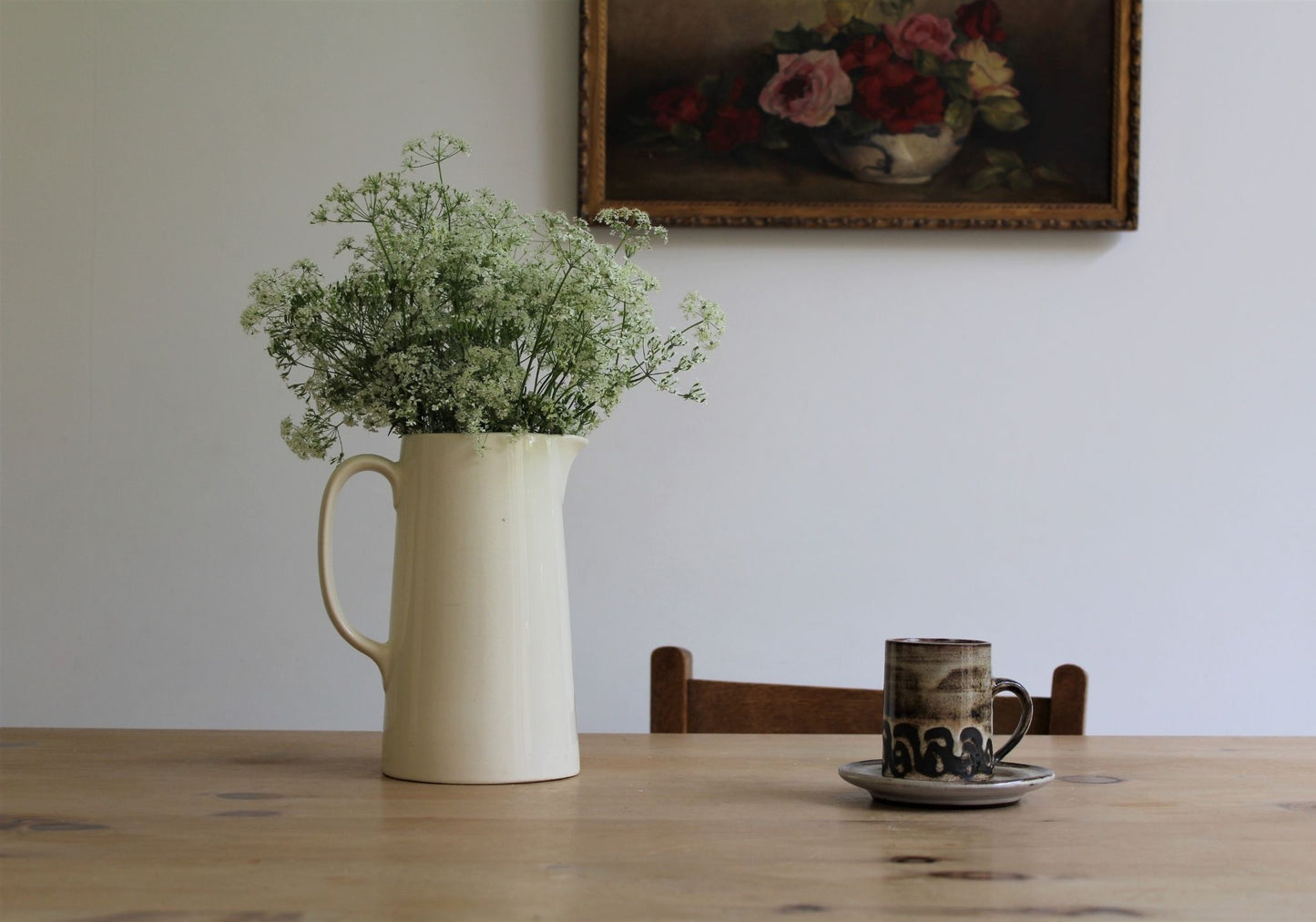Tall Creamware Jug
