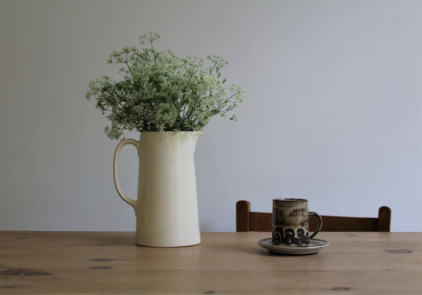 Tall Creamware Jug