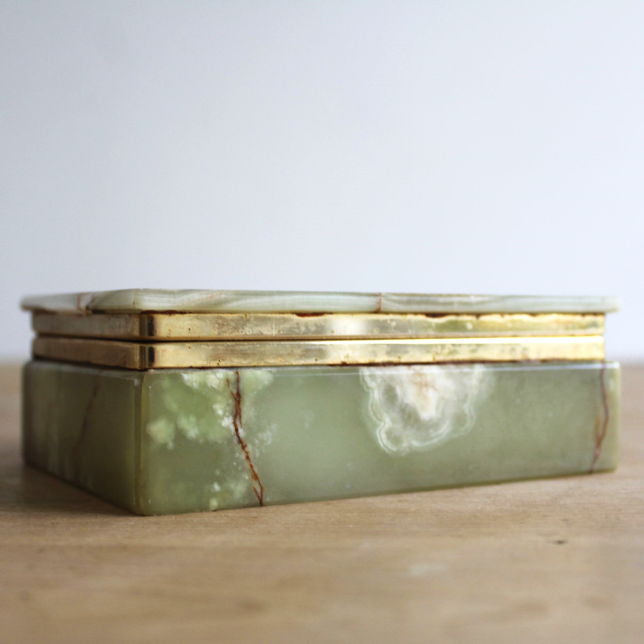 1960s Vintage Marble Box With Lid