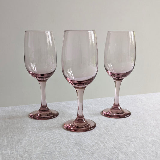 Libbey Plum Wine Glasses