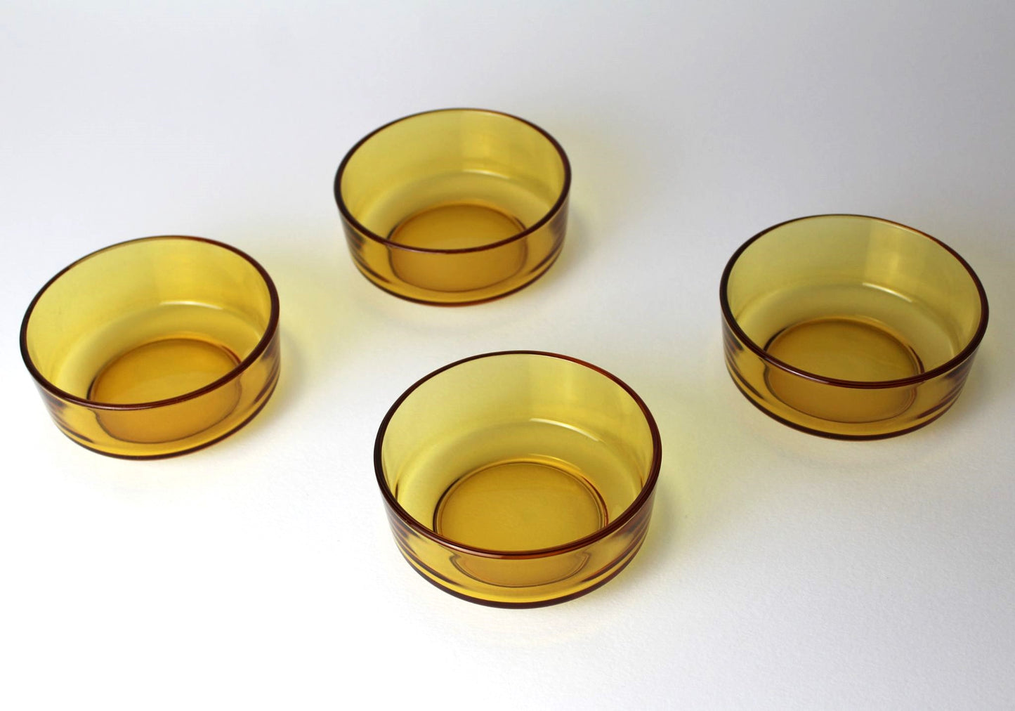 MCM Amber Glass Bowls