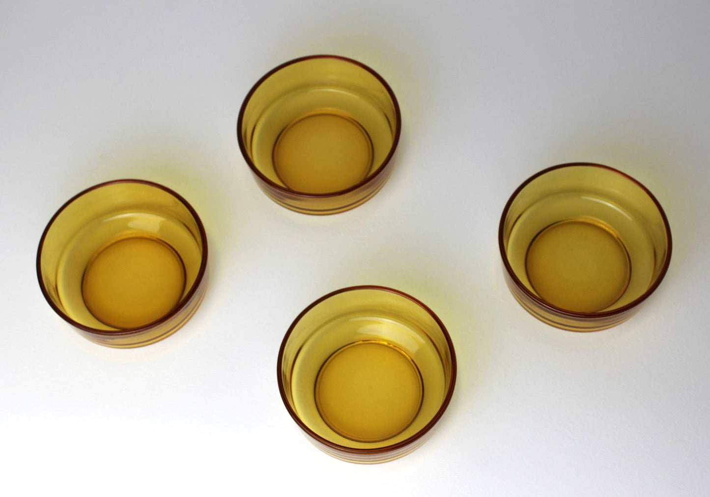 MCM Amber Glass Bowls