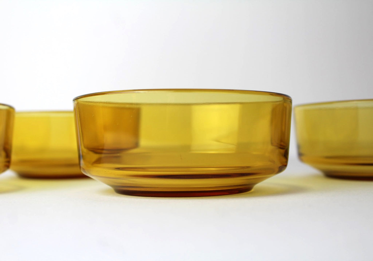 MCM Amber Glass Bowls