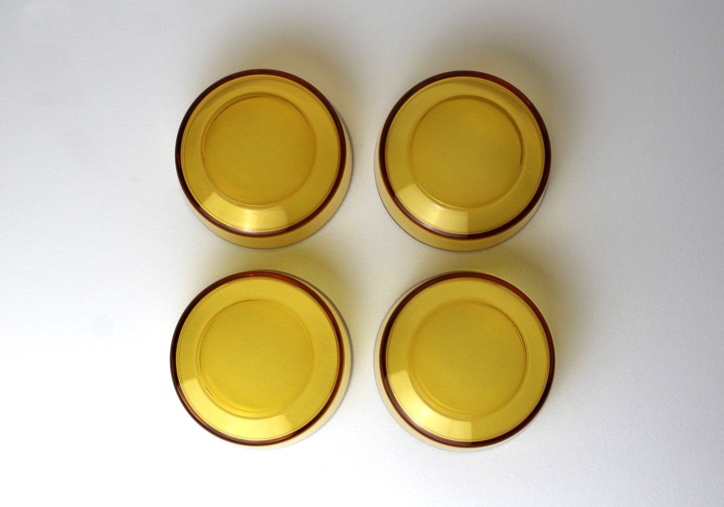 MCM Amber Glass Bowls