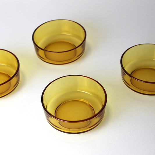 MCM Amber Glass Bowls