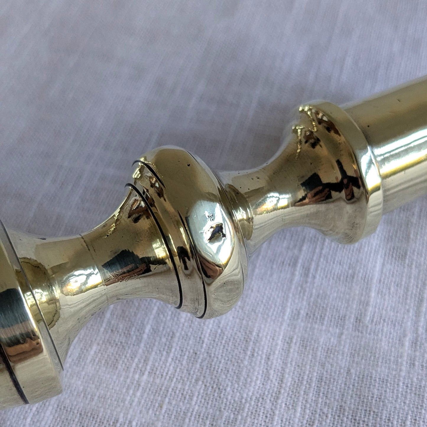 Antique Brass 20cm Beehive Candlesticks