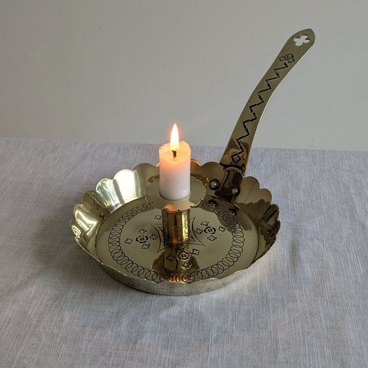 Antique 'Good Night' Chamberstick