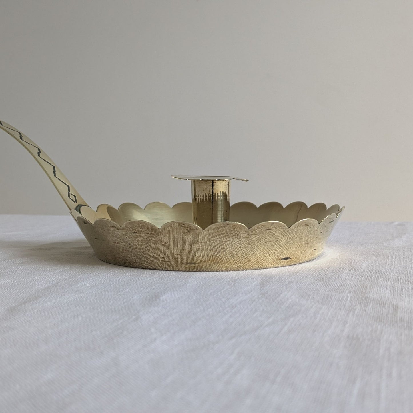 Antique 'Good Night' Chamberstick